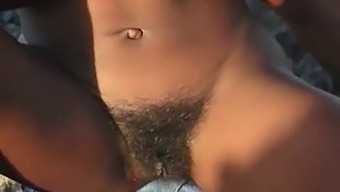 Ebony Babe Gets Naughty In Public