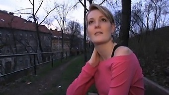 Meggie From Publicagent Engages In Sex-For-Money Encounter Outdoors Near A Church