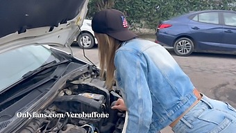 Big Ass Latina Gets Mechanical Help And Cums Hard