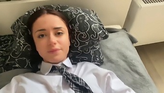 Tattooed Russian Teen Replaces Ex-Girlfriend In Steamy Schoolgirl Encounter