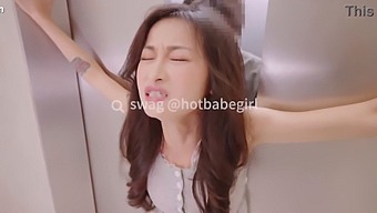 Petite Asian Gets Stranded In Lift And Penetrated. Swag.Live Dmx-0054